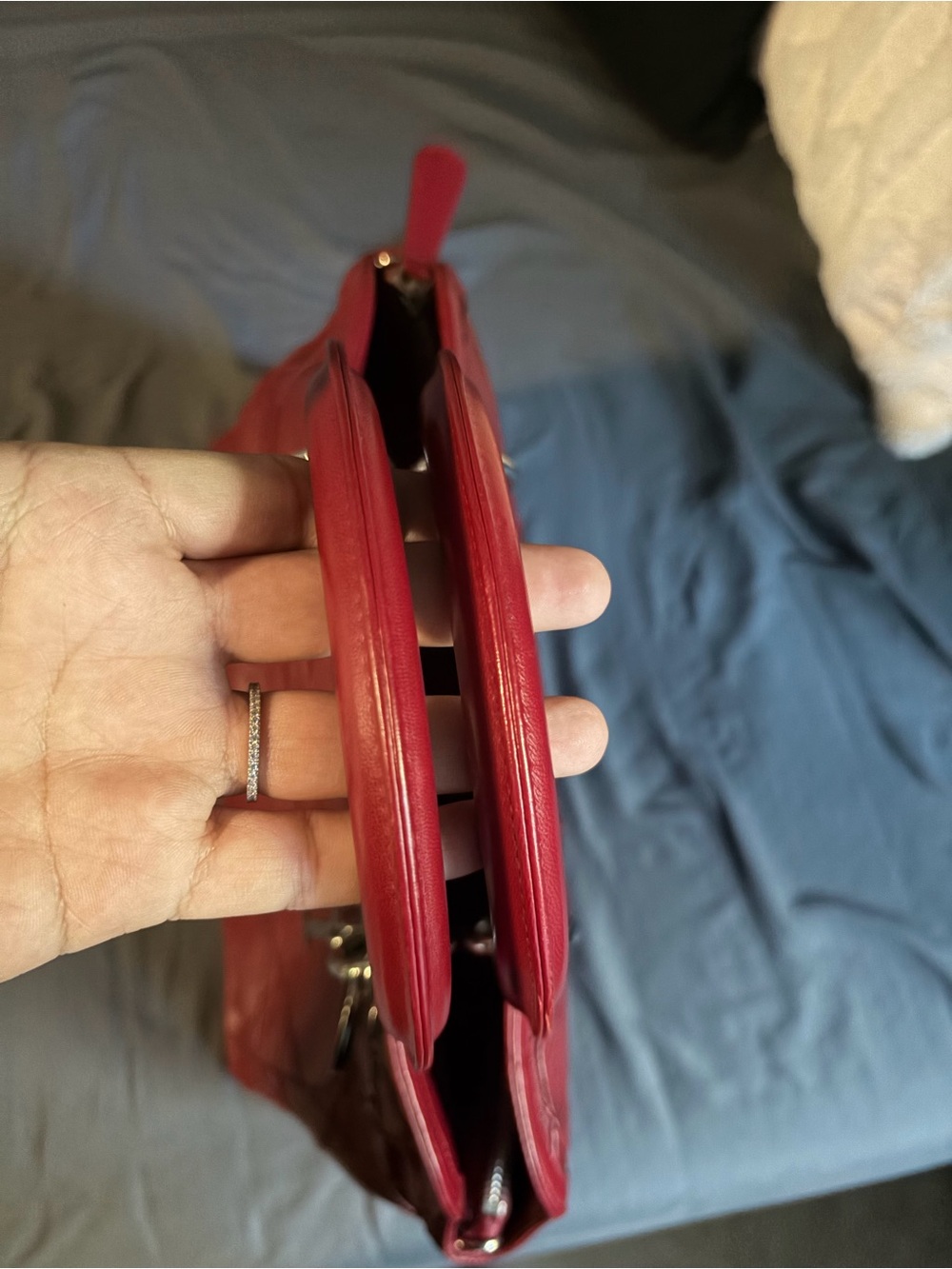 Dior Burgundy Leather Satchel with Silver Hardware - Picture 7 of 9